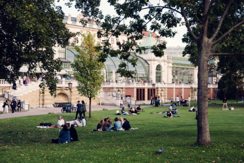 Open green space in Burggarten, inviting visitors to relax and enjoy the natural surroundings.