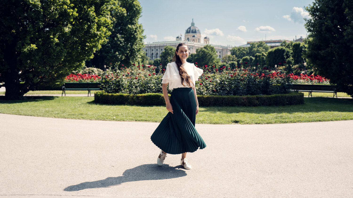 Adriana at Volksgarten Vienna.