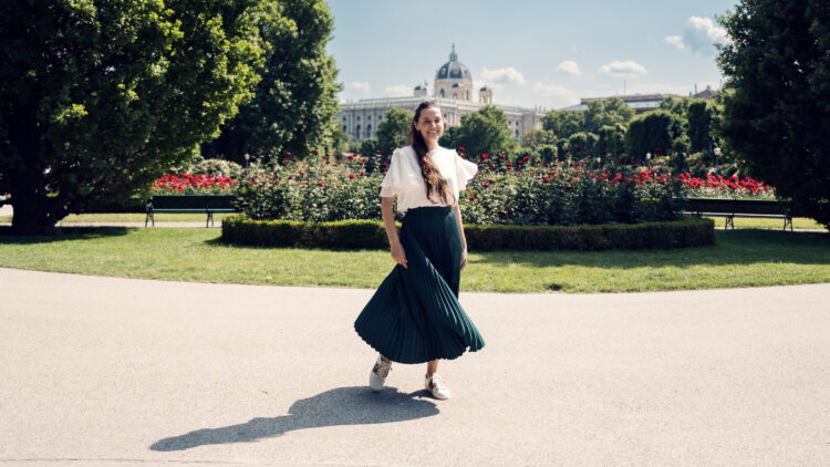 Adriana at Volksgarten Vienna.
