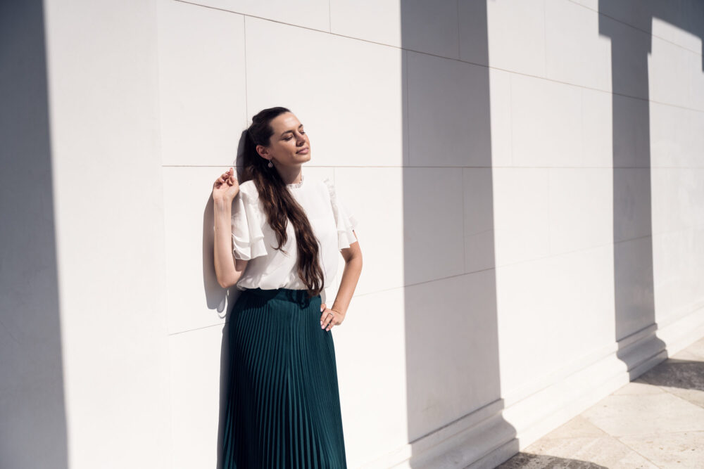 Adriana at Theseus Temple (Theseustempel) in Volksgarten Vienna.