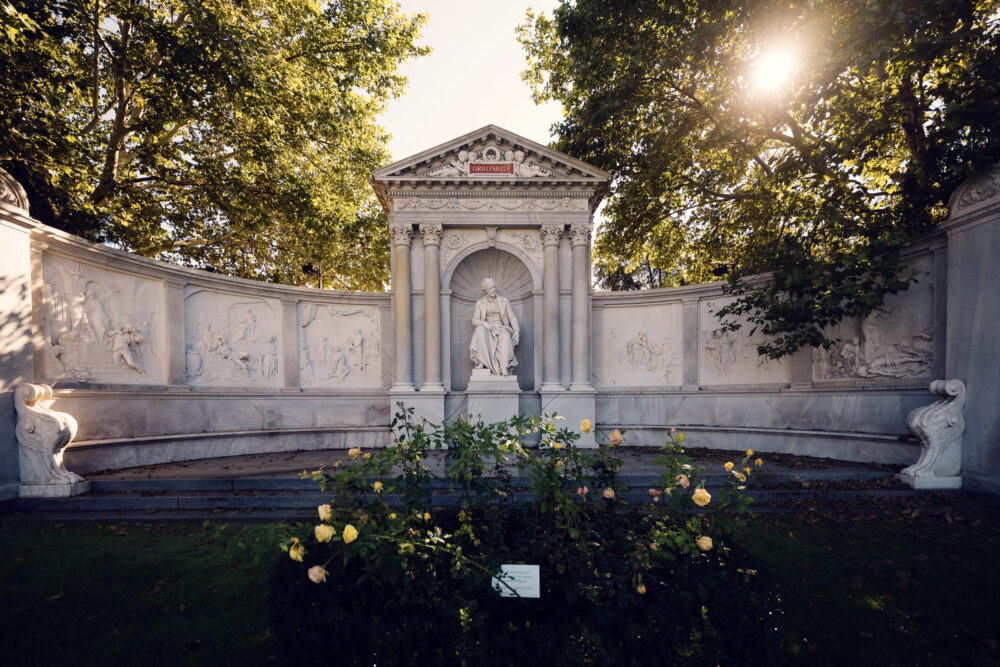 Volksgarten Vienna Grillparzer Memorial.