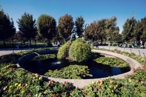 Volksgarten Vienna historic park established 1823 with formal garden design.