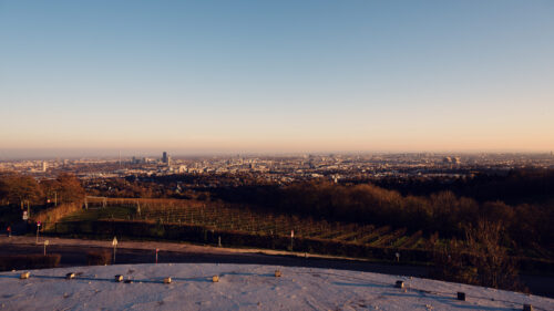 Expansive view of Vienna from Cobenzl, offering a stunning perspective of the city.