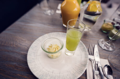 Vibrant wellness shot at Das Glashaus.