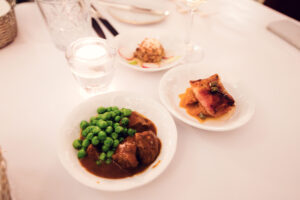 Elegant appetizer variation at Meissl & Schadn, artful presentation of Austrian classics.