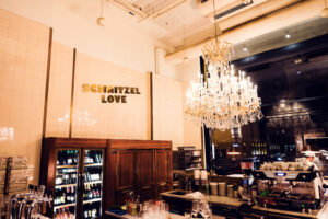 Atmospheric evening ambiance at the bar.