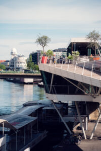 Motto am Fluss striking silhouette, a photographer's dream location.