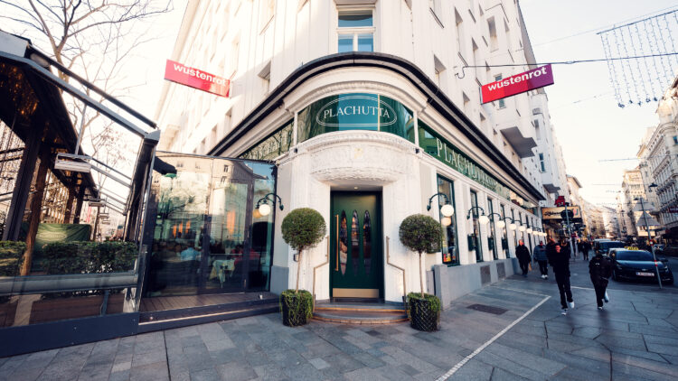 Historic Wollzeile location exterior, where culinary tradition meets city architecture.