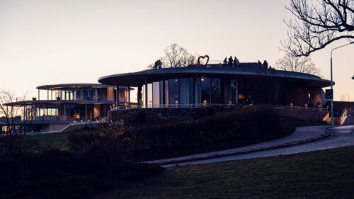 Rondell Café perched atop Cobenzl hill, its circular architecture offering a perfect vantage point over Vienna.