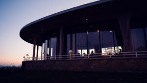 Sunset at Rondell Café's terrace.