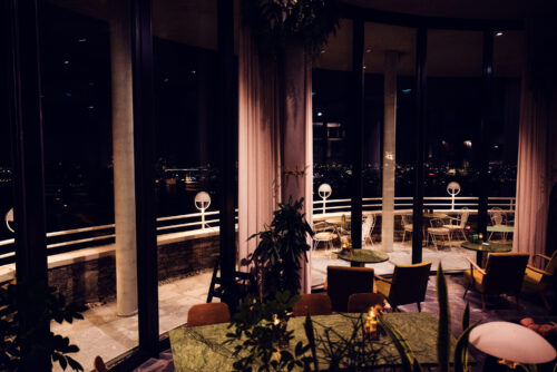 Timeless elegance of Rondell Café's dining room.