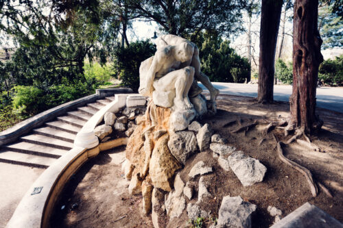 Classical stone sculpture at Stadtpark.