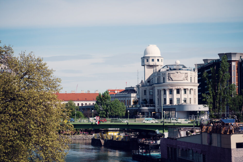 Close-up of Urania under soft daylight, showcasing the perfect blend of scientific purpose and architectural beauty.