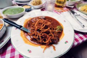 Perfectly pink-centered beef at Martin Sepp.