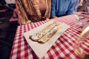 Traditional Palatschinken at Martin Sepp filled with house-made apricot jam.
