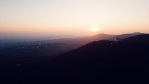 Sunset over Vienna captured from Kahlenberg's viewpoint.