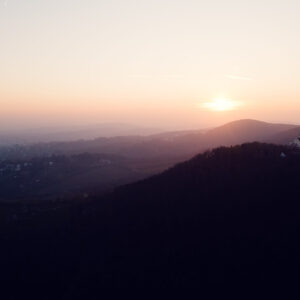 Sunset over Vienna captured from Kahlenberg's viewpoint.