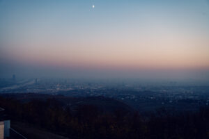 Danube River curves viewed from Kahlenberg.