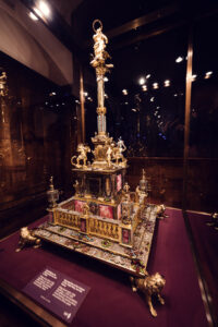 Intricate reproduction of Vienna's famous Marian Column (Am Hof) at the Imperial Treasury Vienna.