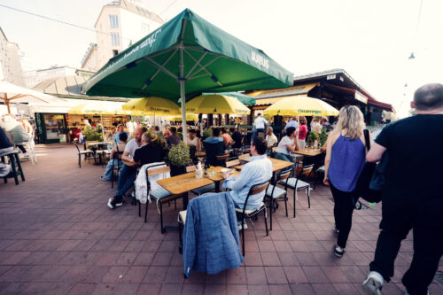 Culinary paradise at Naschmarkt's dining strip, where over 30 restaurants and eateries offer global flavors in historic market settings.