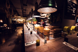 Ribelli's open kitchen design.