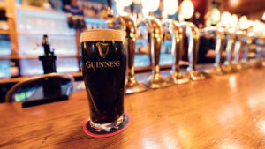 Perfect pint of Guinness at Flanagans Irish Pub Vienna.