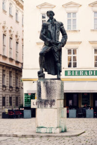 Gotthold Ephraim Lessing Monument at Judenplatz Vienna (Lessing-Denkmal am Judenplatz Wien).