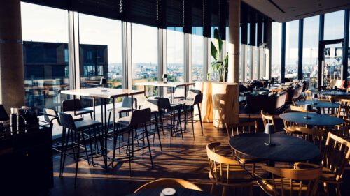 Aurora Bar rooftop Vienna, elevated cocktail venue with modern design and sweeping Vienna cityscape views.