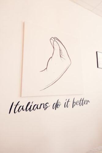 Modern art piece at Casolaro Bros Vienna.