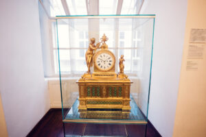 Mozart's former apartment interior at Figarohaus with period-appropriate furnishing.