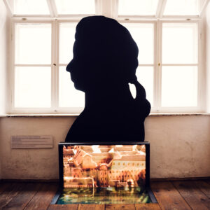 Ritratto artistico di Wolfgang Amadeus Mozart al Mozarthaus.