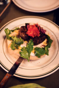 Traditional grilled spiced meat at Neni am Prater.