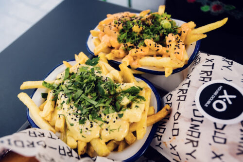 XO Grill Neubaugasse crispy french fries served as side dish.