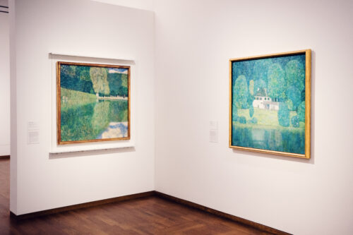 Gustav Klimt paintings displayed in the Leopold Museum Vienna.