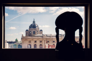 View of the Kunsthistorisches Museum Vienna from the Leopold Museum.