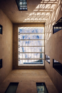 Modern architecture of the Leopold Museum in Vienna.