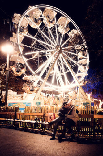 Ferris wheel at Vienna Christmas Market on Rathausplatz.