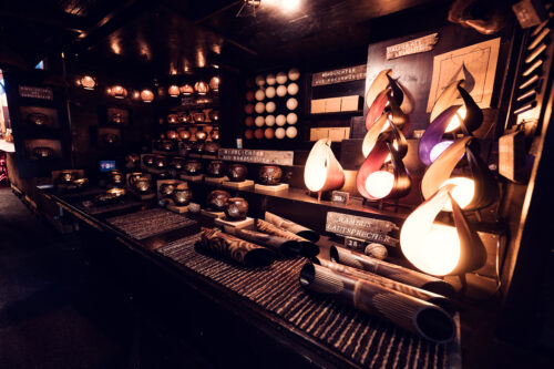 Handicraft vendors at Spittelberg Christmas Market.