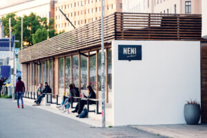 Vienna locals enjoying Donaukanal waterfront.
