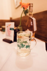 Weißer Spritzer white wine spritzer served in glass at Figlmüller Wollzeile.